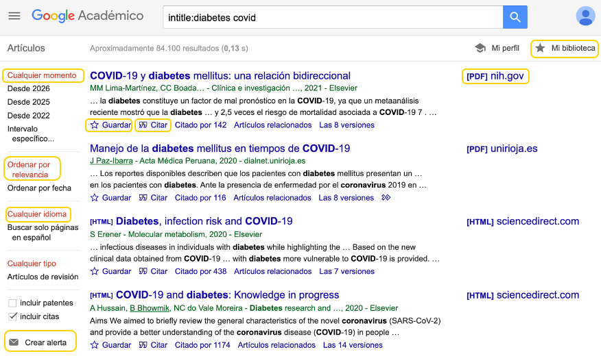 Cómo usar Google Académico en medicina 1 Figura Como usar Google Academico